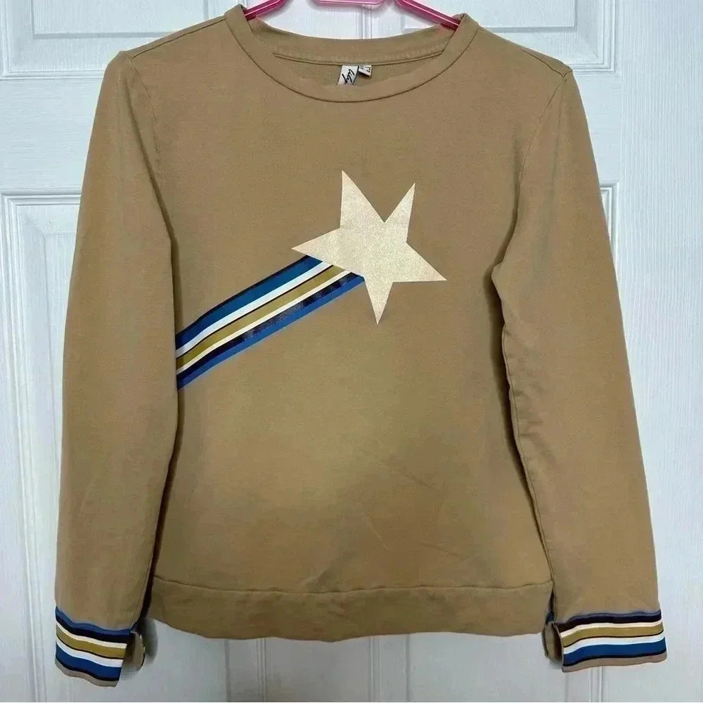 Lily Sweatshirt Shooting Star Tan  Size Extra Small